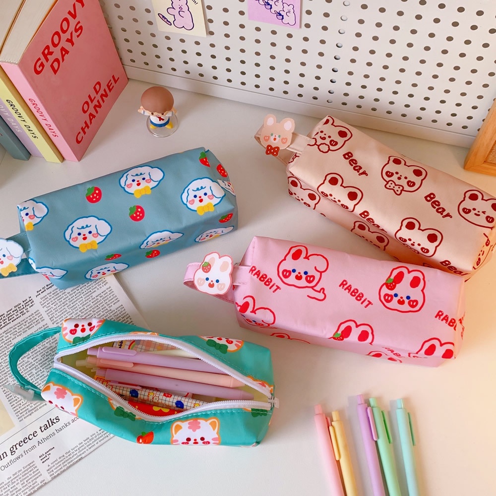 

TEMPAT PENSIL KAIN - BEAR, RABBIT & FRIENDS - PENCIL CASE LUCU