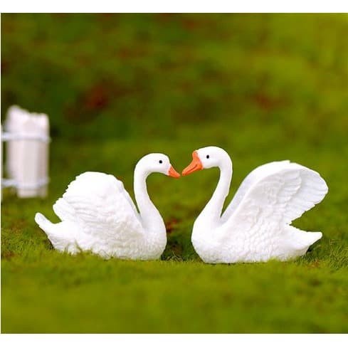 Miniatures - Terrariums - Fairy Garden - Animal_Swan Couple (2pcs)