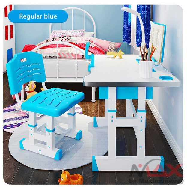 TaffHOME Meja Kursi Belajar Anak Minimalis 40 x 60cm - WBP19 Warna Biru