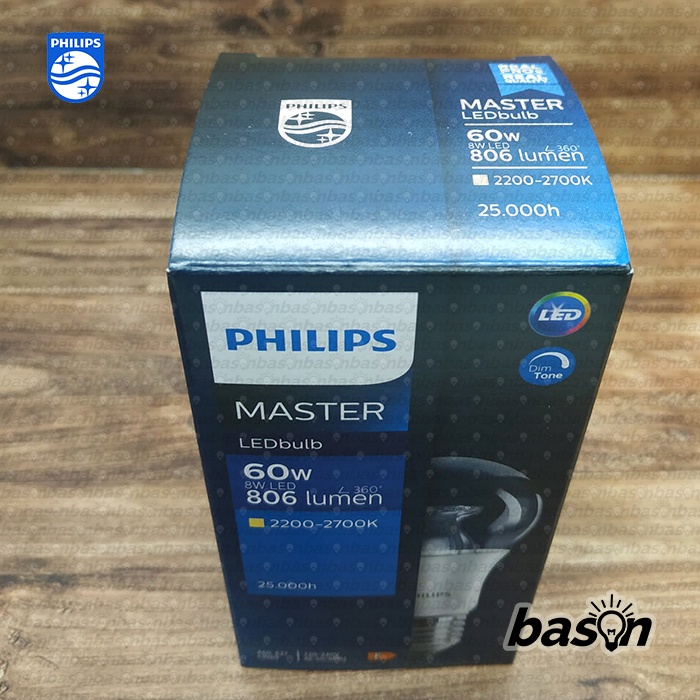 PHILIPS Master DimTone 3.4W atau 8W E27 A60 - LED Bulb Dimmable - Warm White