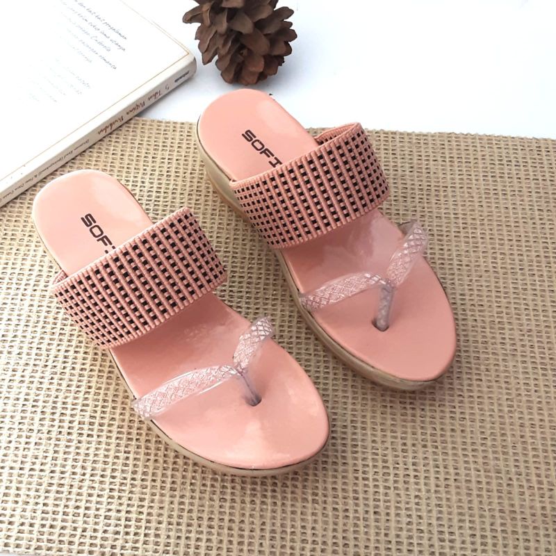 sandal wedges anak perempuan | sandal anak perempuan japit wedges