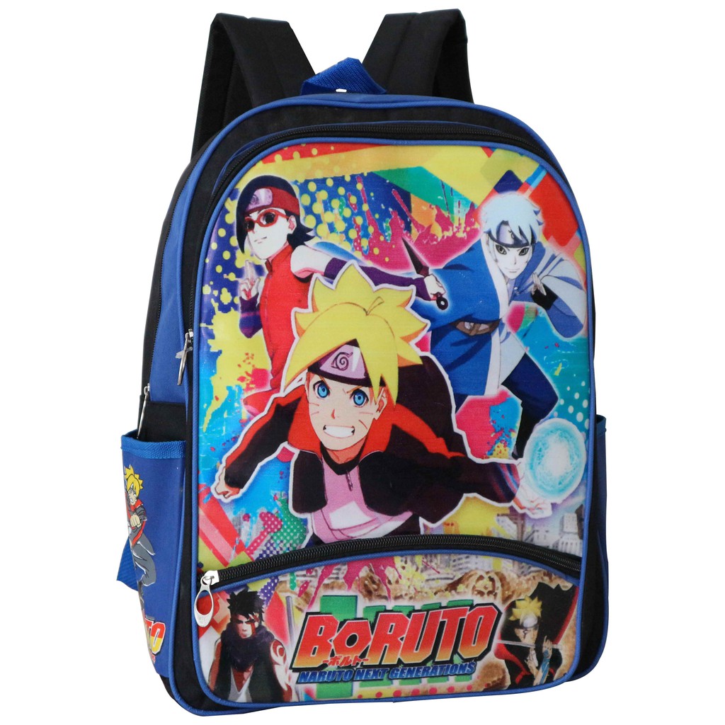 Tas Ransel Punggung Sekolah Anak Paud Playgroup TK SD Gambar Anime Naruto Boruto Cowok Laki-Laki