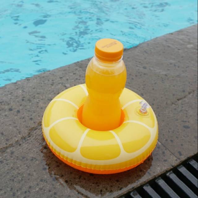 Mini float cup holder float pelampung gelas pelampung minum ban gelas jeruk orange