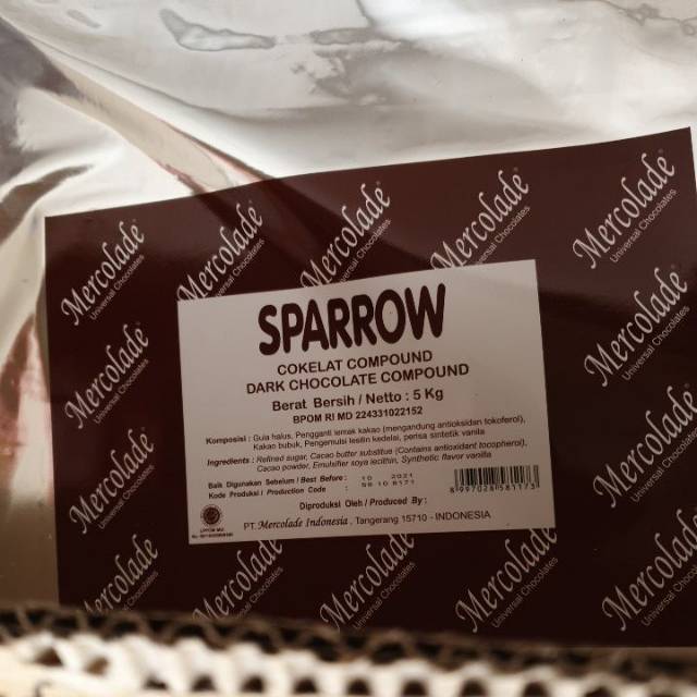 

Coklat Blok Mercolade Sparrow (250gr +-)