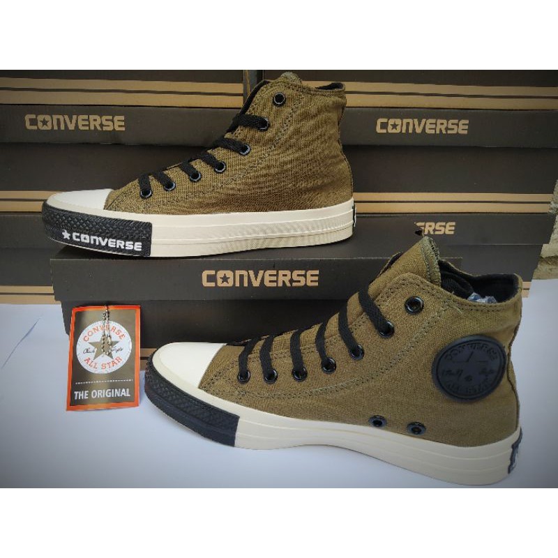 Sepatu Pria Converse allstar CT Low Coklat Chuck Taylor 70s Original Conversee Terbaru Limited edition Converse Terbaru 2022 Sepatu Sneakers Terbaru Converse  Chuck Taylor ll low pendek army black ox white