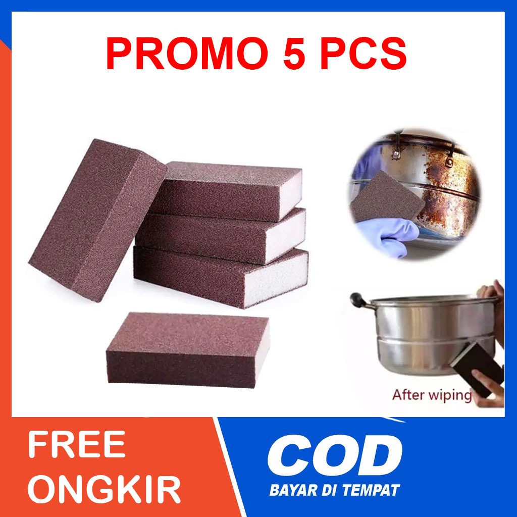 (PAKET 5PCS) Spons Pembersih Kerak Panci Spon Nano Magic Penghilang Kerak dan Noda