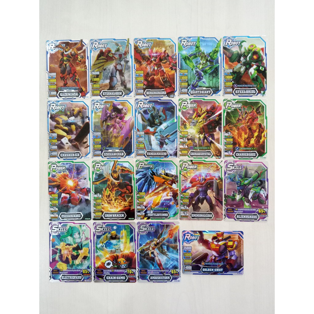 Full Set Hero of Robots NGV6 - Silver Card