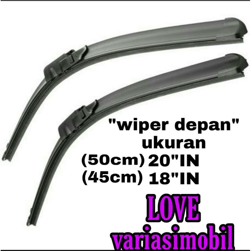 WIPER FRAMELESS MOBIL CIVIC 1.7-02 CIVIC SR 3-89 CIVIC VTEC CRV GEN1 CROWN UKURAN 20IN 18IN