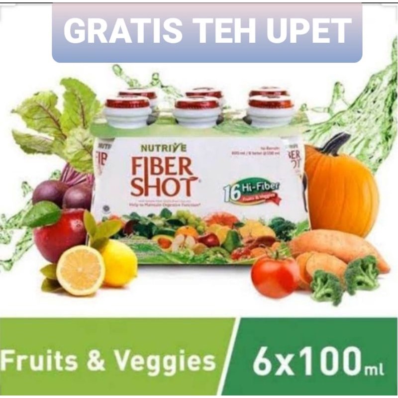 

NUTRIVE FIBER SHOT 6 x 100 ml GRATIS TEH UPET khas Cirebon ENAK