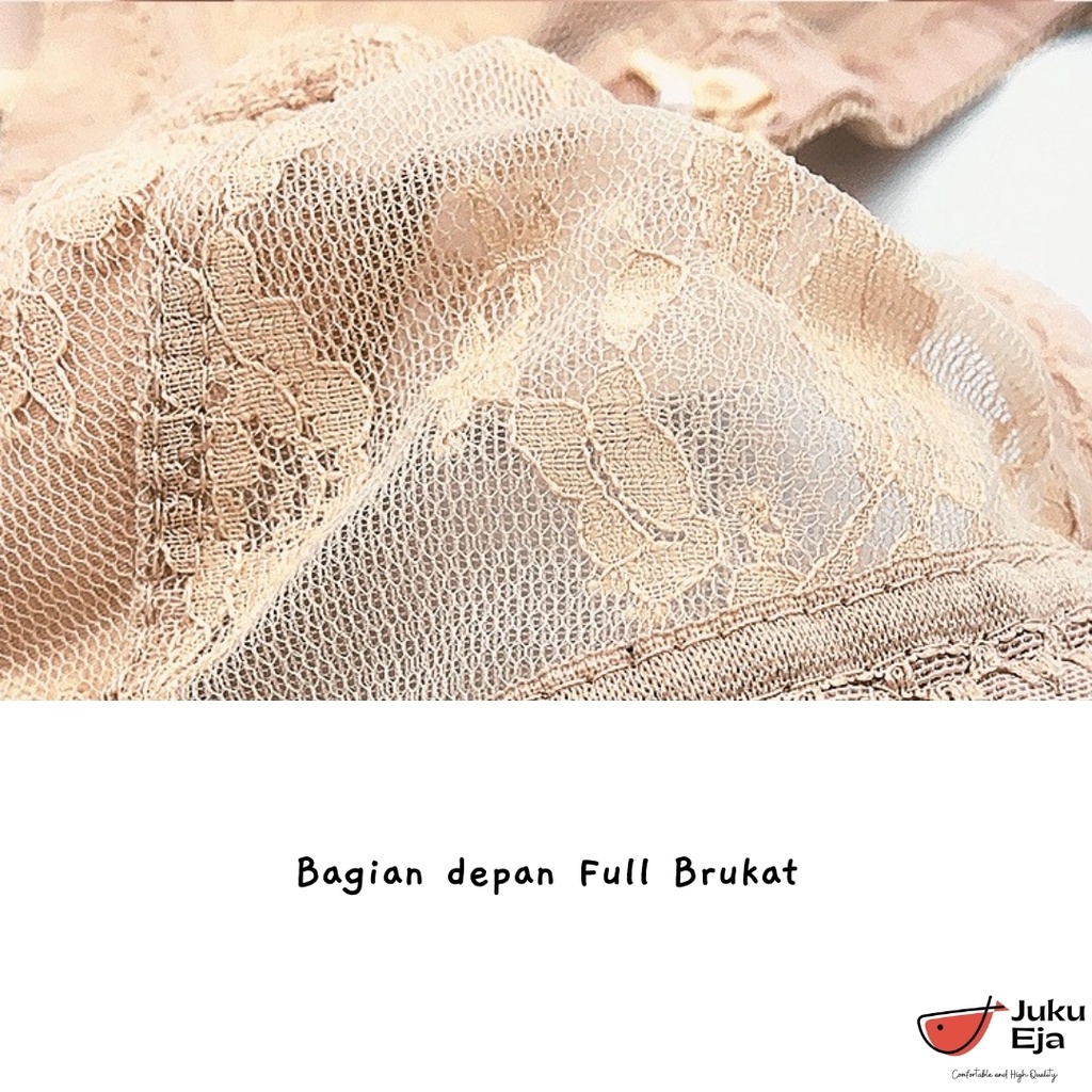 Strait Sister Original BH Harian Ibu - Tanpa Busa - Tanpa Kawat - Full Cup Bra - Full Lace - Coklat