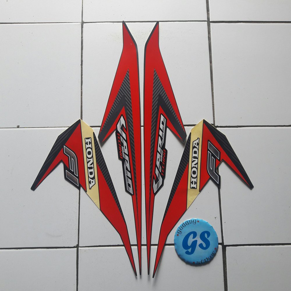 stiker motor vario techno 125 2015 hitam