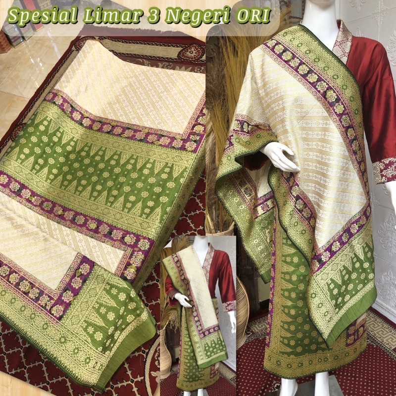 Soesial Exclusive Songket Limar 3 Negeri ORI/ songket tenun asli palembang