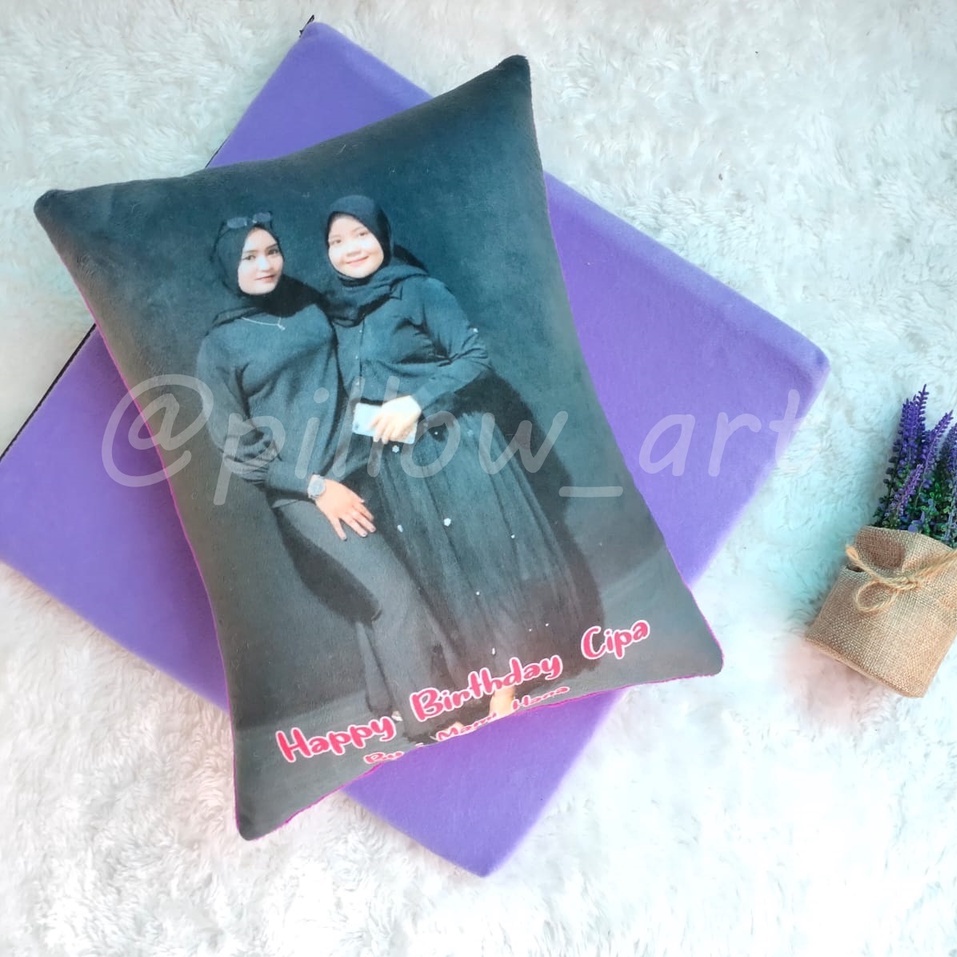 Pillowart - Bantal Custom Foto Fullprint 30x40 cm / Hadiah - ART009