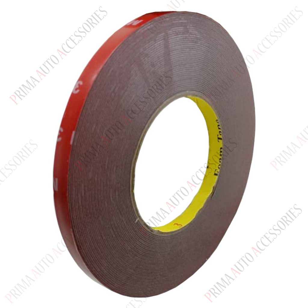 Perekat / Double Tape 3MM Merah 10mm X 15 meter