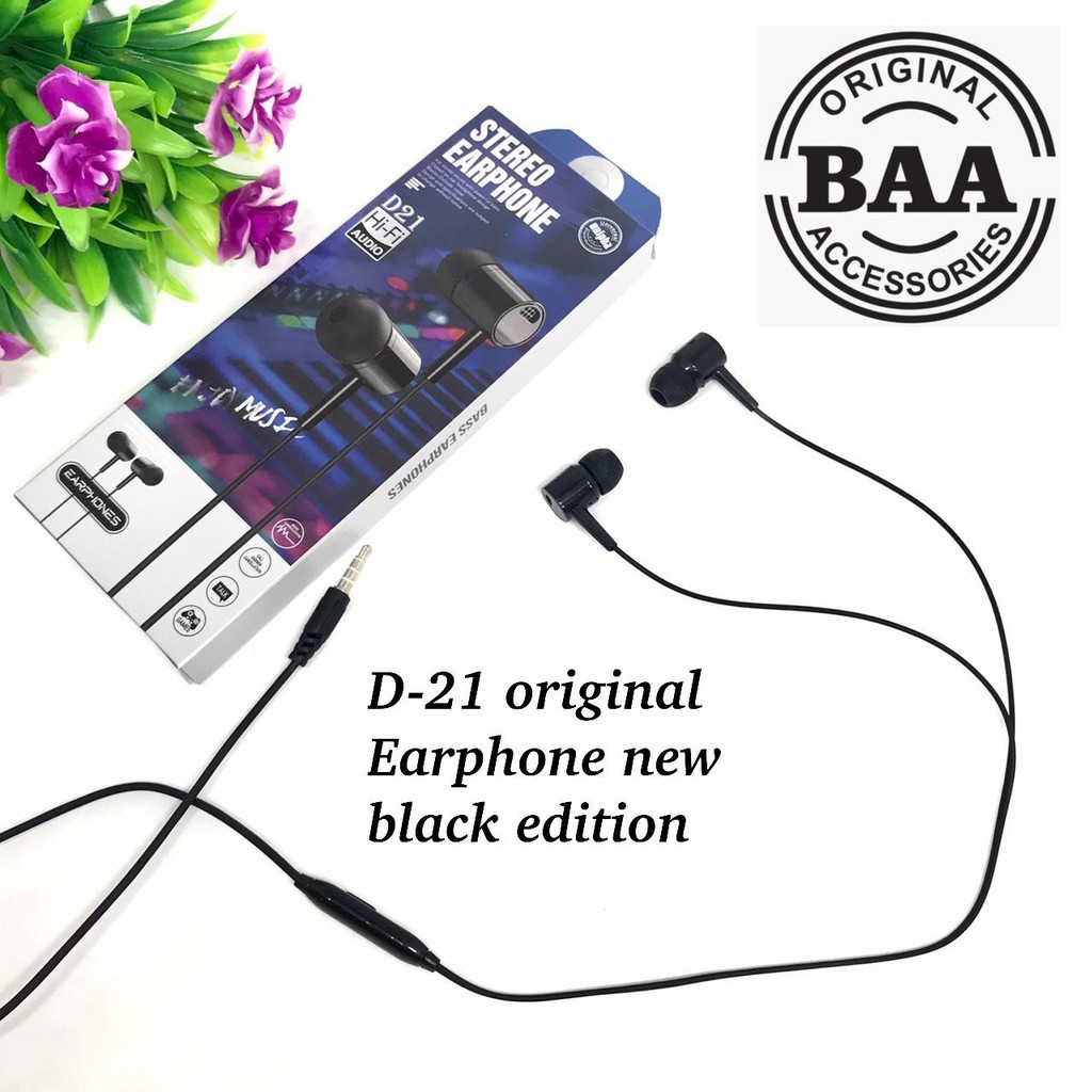 HANDSFREE BAA D 21 ORIGINAL EARPHONE HIFI AUDIO