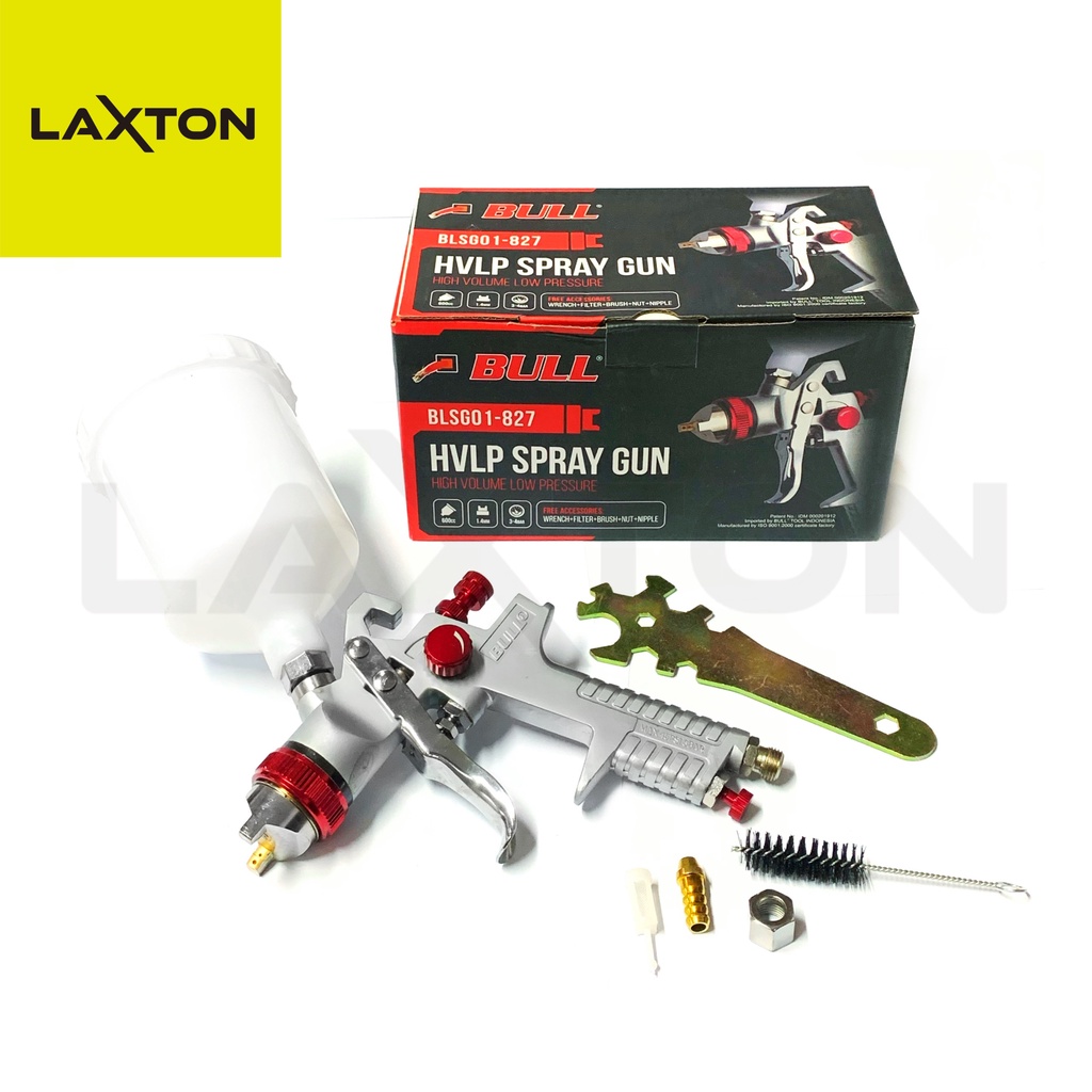 BULL spray gun semprotan angin cat tabung atas 600cc HVLP BLSG01-827