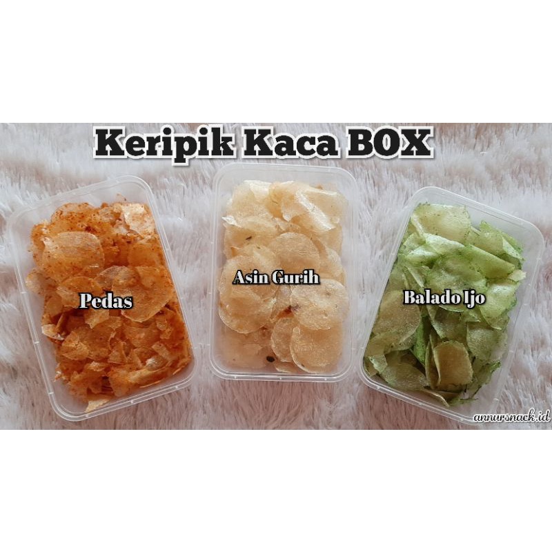 (PROMO COD) Keripik Kaca KRIPCA Pedas Box 100gr