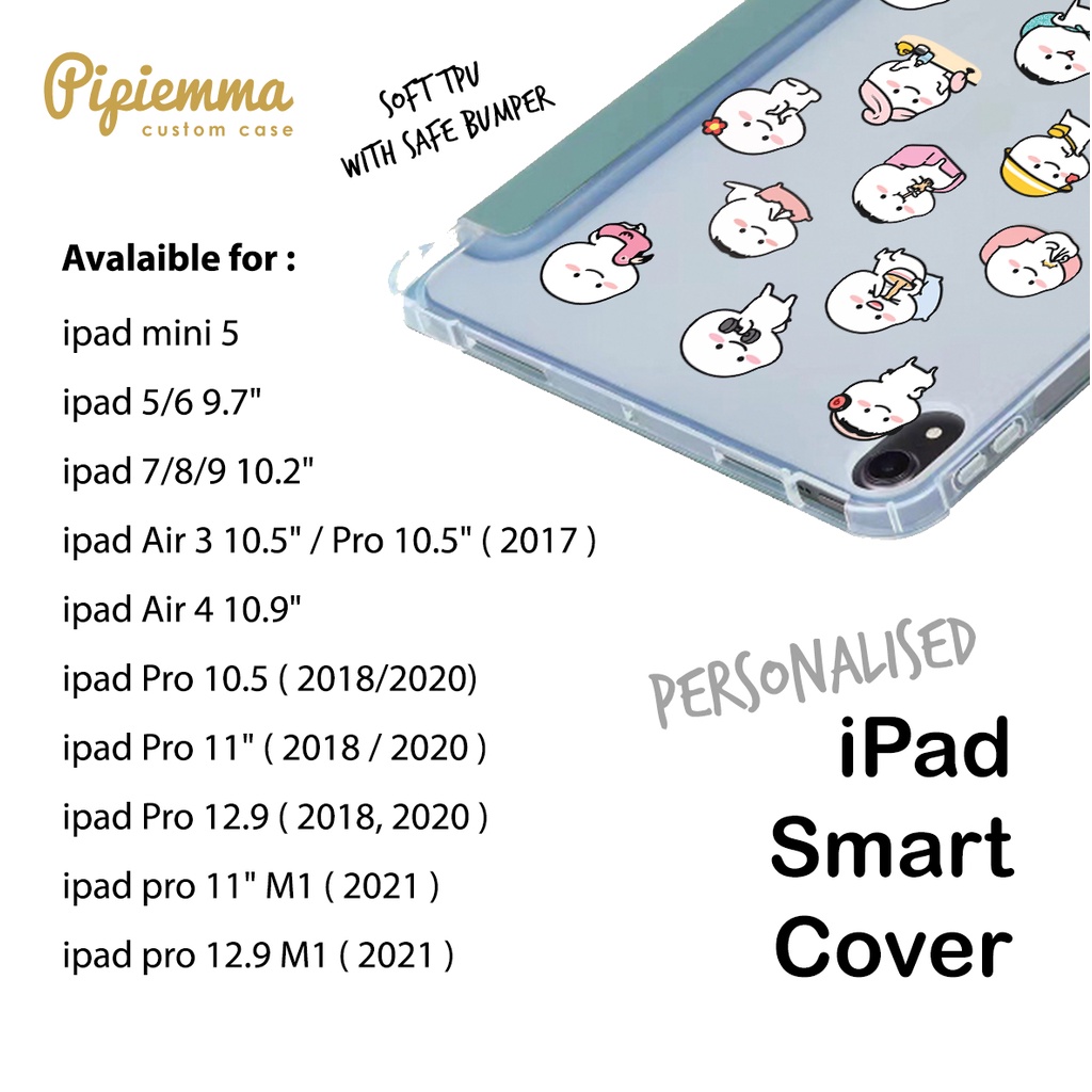 ipad smart cover custom ipad 7/8/9 air4 pro 11 2020 mini tablet apple pro 2019 casing ipad