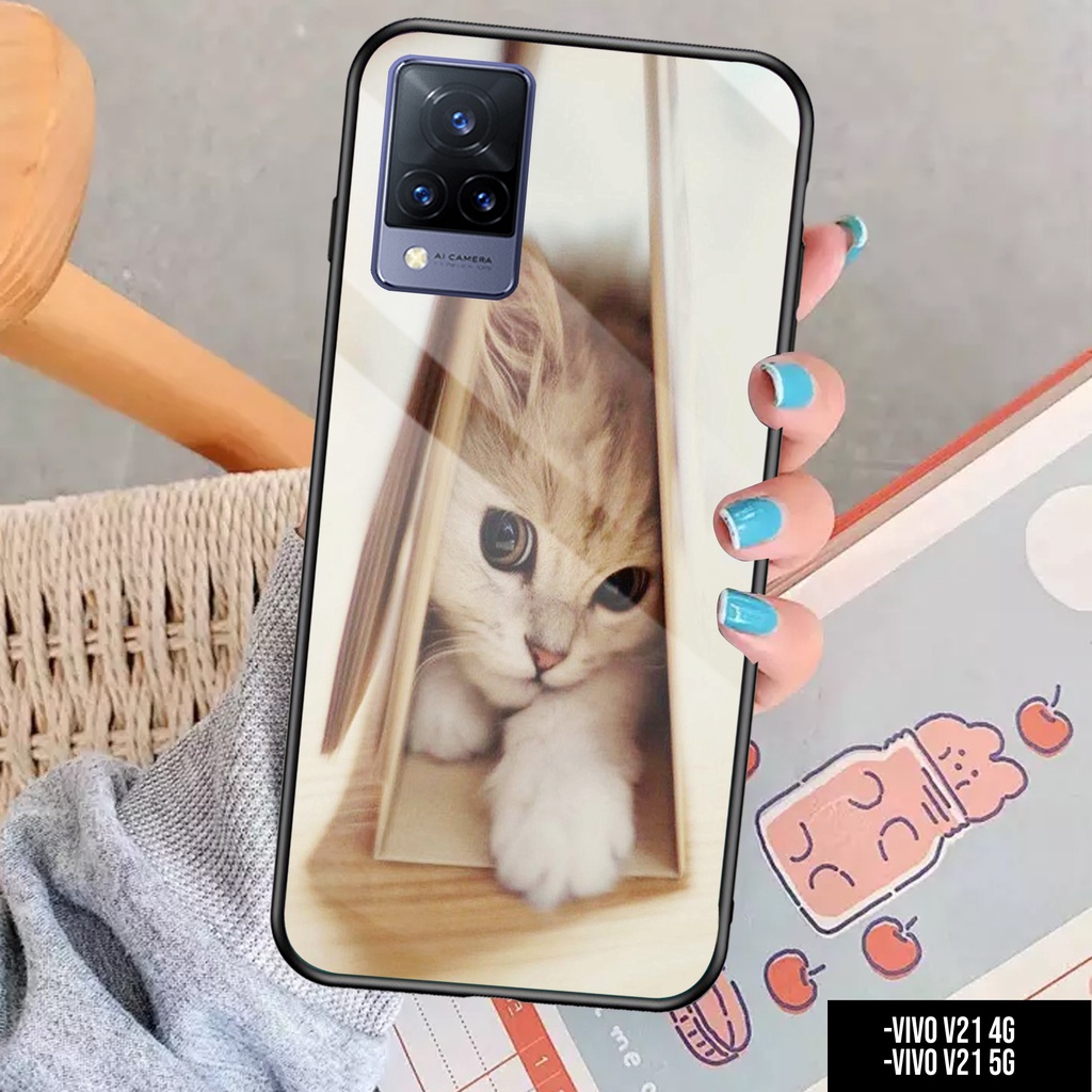 CASE VIVO V21 4G / V21 5G - Casing VIVO V21 4G / 5G Terbaru AERO STORE [ CAT ] Silikon VIVO V21 4G /