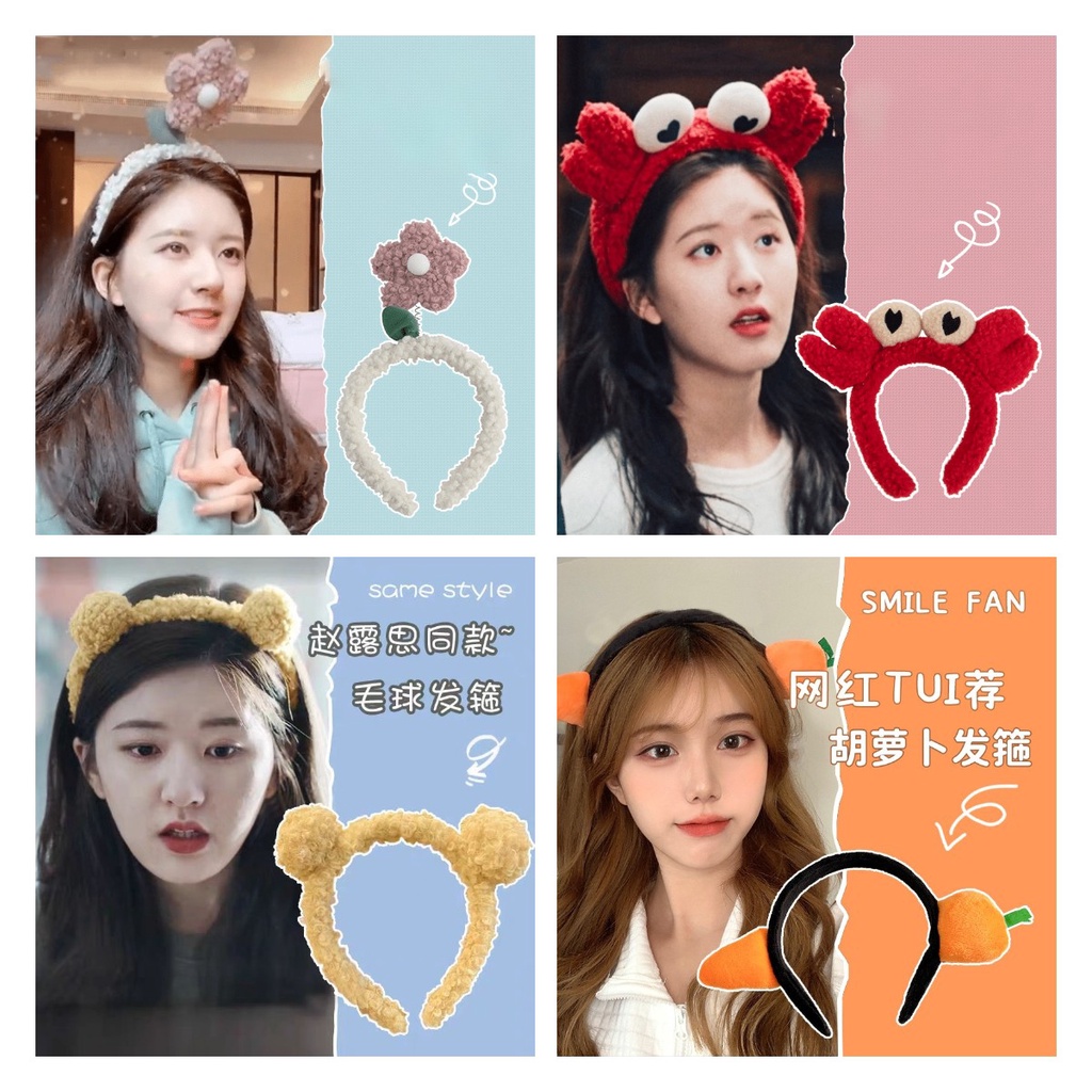 Bandana Bando Headband Makeup atau Cuci Muka Motif Imut dan Lucu Model Korea Headband Aksesoris