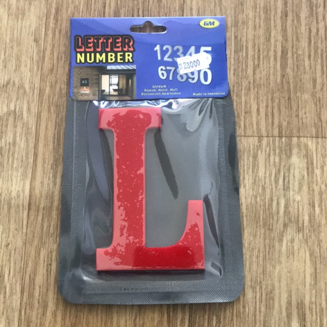 

GM LABEL ACRYLIC HURUF L 10 CM ( MERAH )