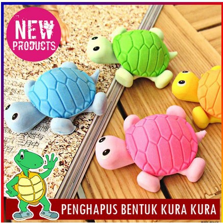 

Penghapus Pensil Lucu (Pencil Eraser) Bentuk KURA KURA