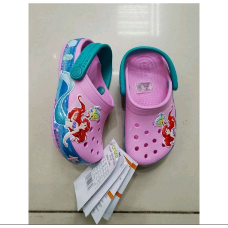 Crocs anak fun lab mermaid / sandal anak anak / sandal crocs anak ariel