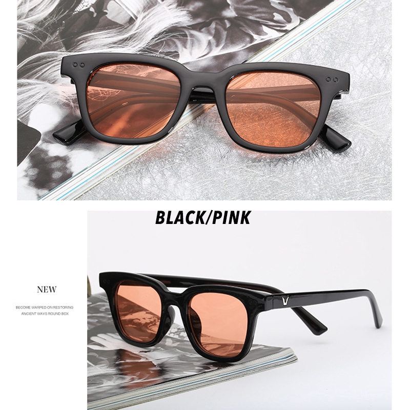 (YUZHU) Bayar di Tempat Korean Fashion Candy Color Kacamata Hitam Wanita/Pria GD Design Small Sunglasses