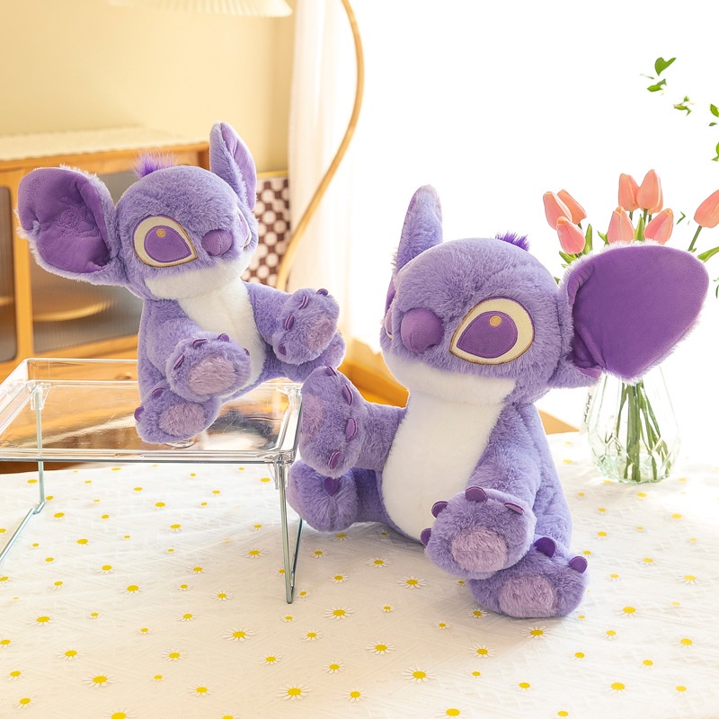 Mainan Boneka Stitch Ungu Macaron 25 / 30cm Bahan Plush Untuk Hadiah Ulang Tahun / Natal / Valentine