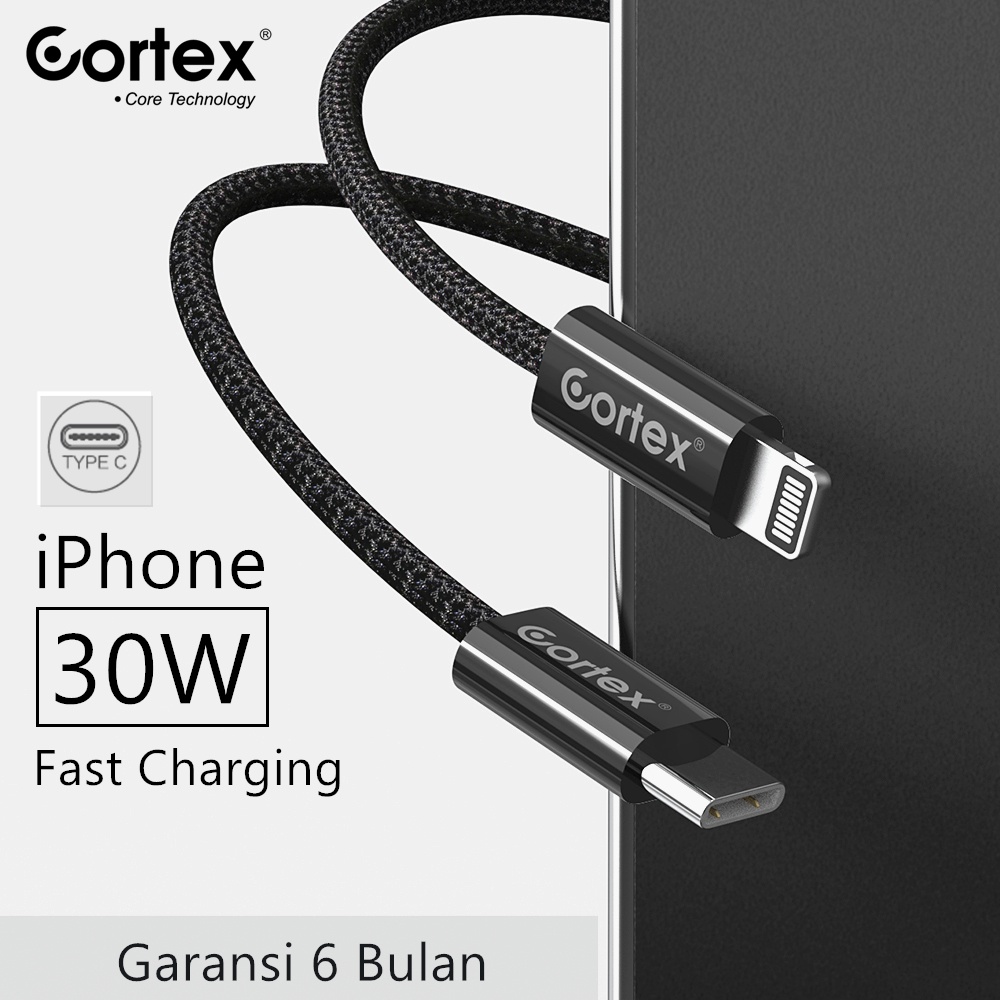 Cortex MA-C94A Kabel Data USB-C To Lightning Charger TYPE-C PD Fast Charging 1Meter