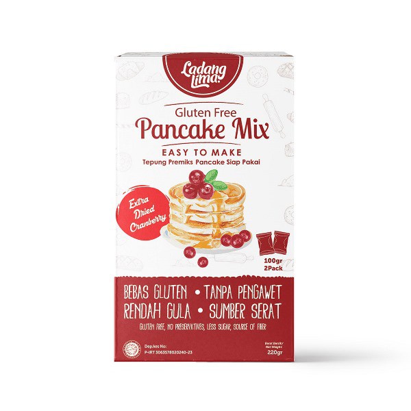 Ladang Lima Pancake Mix plus extra cranberry 220gr