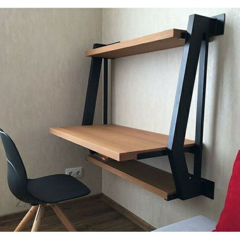 custom ukuran meja komputer meja belajar dinding minimalis modern
