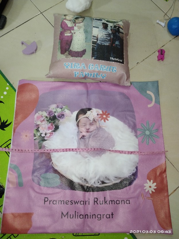 Bantal Foto Murah 2 Sisi Printing Cepat 30x30,40x40,50x50  Bolak Balik Bisa Beda Gambar