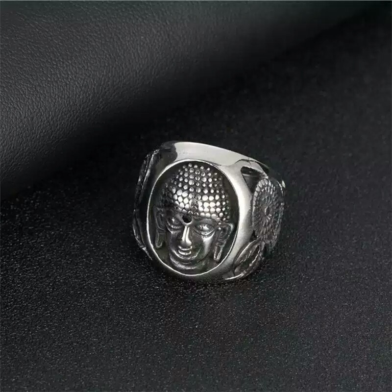 Cincin pria tengkorak punk style men ring symbol series