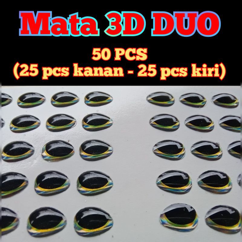 

Mata Oval Duo Sticker 3D 4mm 5mm 6 mm 7mm