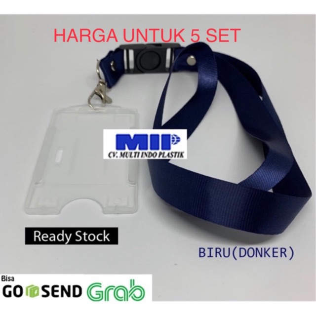 Tali id card murah/tali gantungan id card/tali gantungan nametag biru dongker/casing id card murah