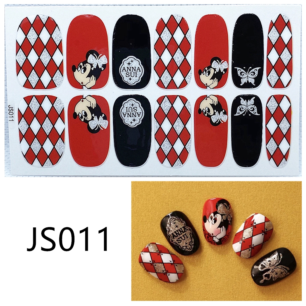 (14Pcs) Stiker Kuku Anti Air Tidak Beracun Untuk Nail Art JS001-JS020