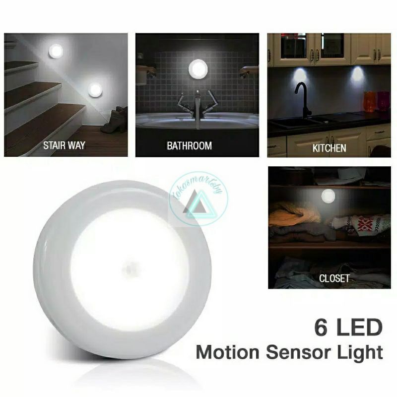 LED Magnetic Motion Sensor Light / Lampu Tempel Dinding Sensor