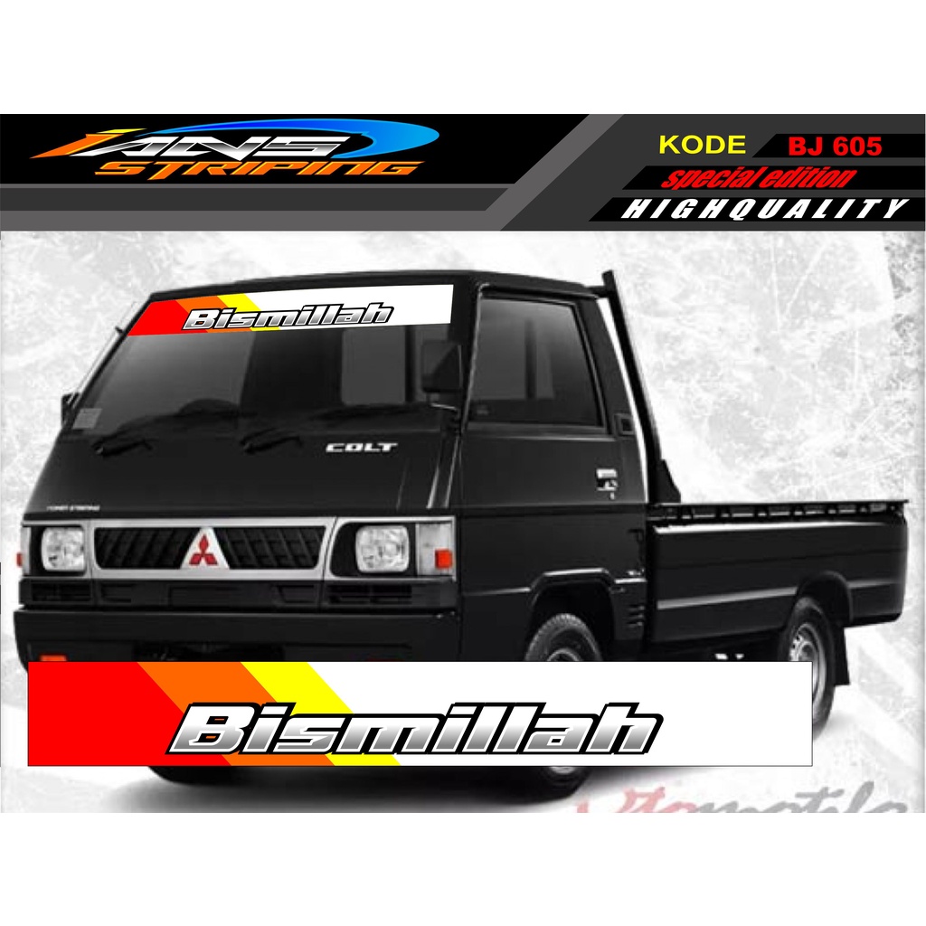 STIKER KACA DEPAN MOBIL L300 / GRANDMAX / PICK UP / CARRY / STIKER KACA DEPAN MOBIL PICK UP / DECAL STIKER PICK UP BJ605