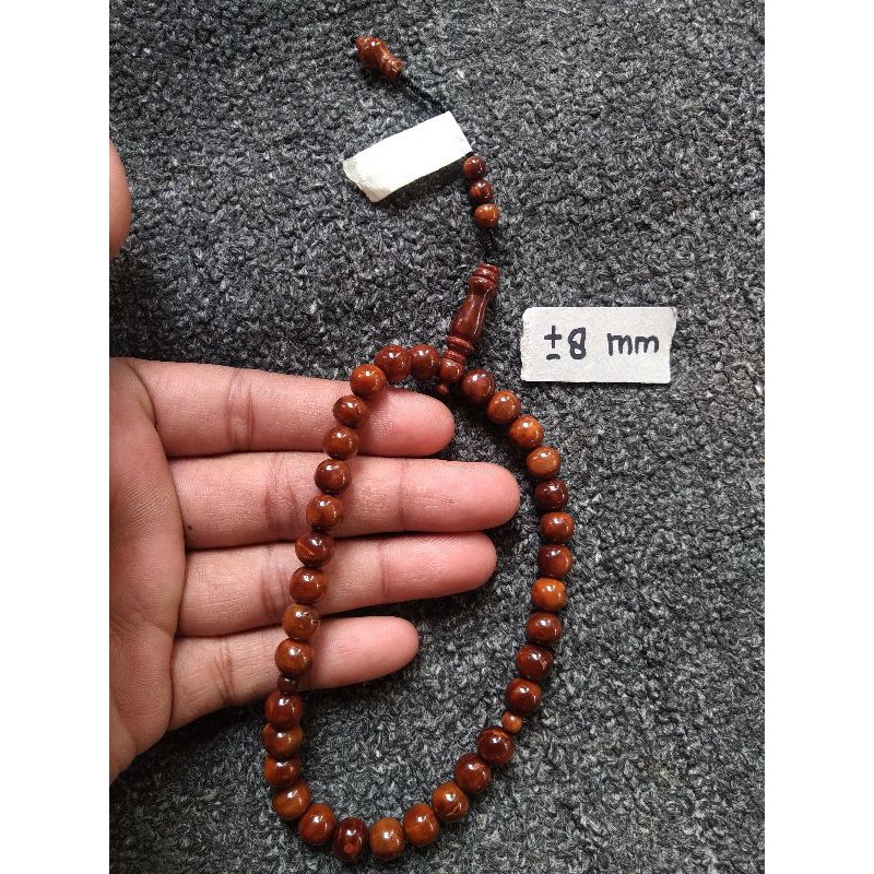 tasbih kokka bulat ± 8 mm ( 8mm ) 33 butir