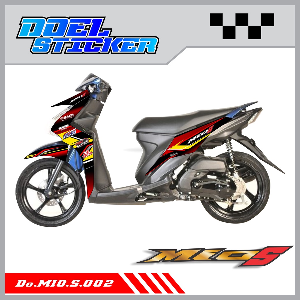 STICKER STRIPING YAMAHA MIO S - STICKER STRIPING LIST VARIASI HOLOGRAM , CROME YAMAHA MIO S DOEL  002