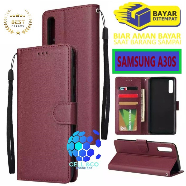 Flip cover SAMSUNG A30S Flip case buka tutup kesing hp casing flip case leather wallet