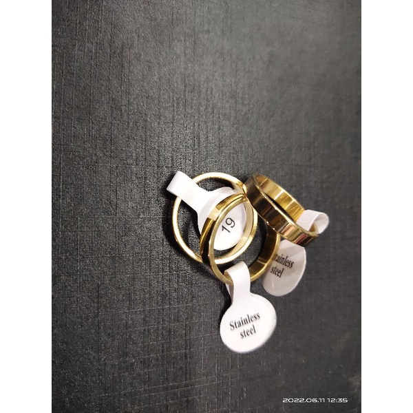 Cincin Stainless Steel / titanium gold polos 4mm