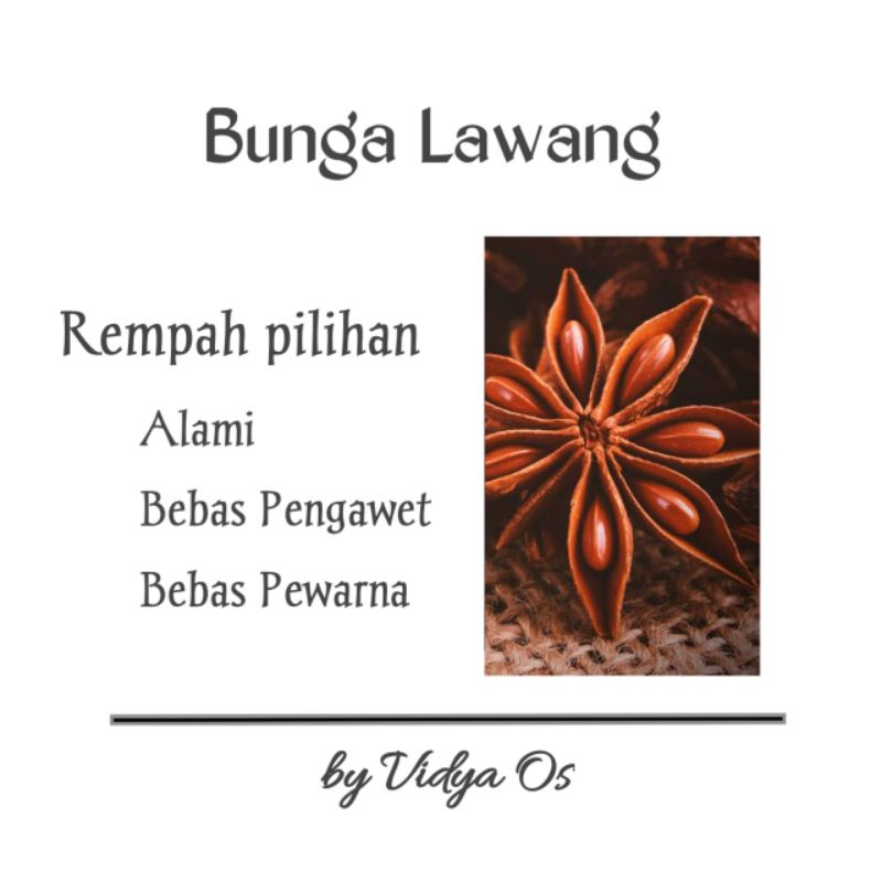 

Bunga lawang 25 gr/Star Anise