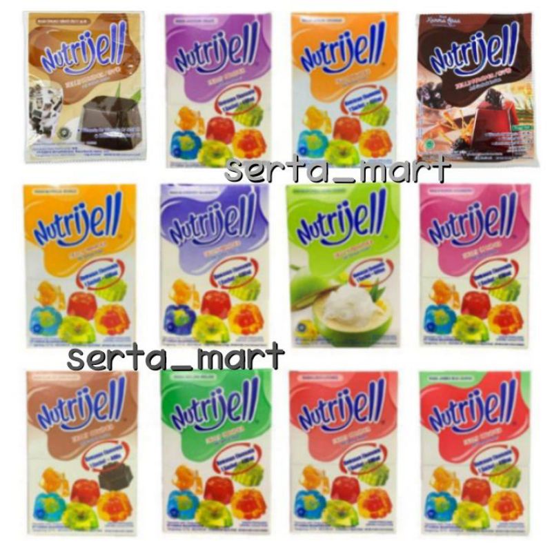 

Nutrijell Jelly Powder Sachet 15gr - Nutrijel - Tepung Agar Plain / Melon / Orange