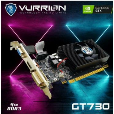 Vga card vurrion nvdia geforce gt730 gt 730 4gb 128bit HD 1536p ddr3 hdmi-vga-dvi single fan