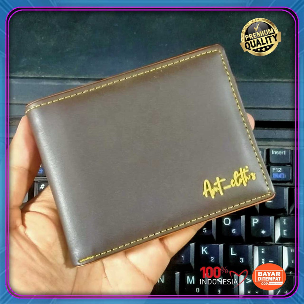 ( Premium) COD Dompet Pria pendek fashionable distro Dompet Kulit sintetik