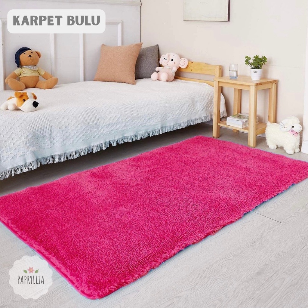 Krucils Karpet Bulu 200x100cm Karpet Lantai Kasur Bulu Tebal
