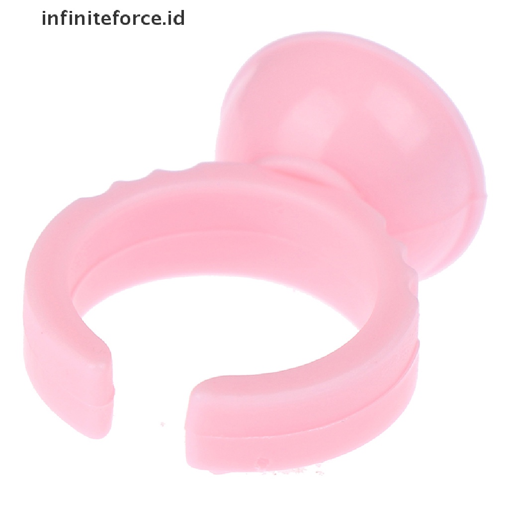 (Infiniteforce.Id) 100pcs / Set Cincin Holder Lem Extension Bulu Mata Sekali Pakai