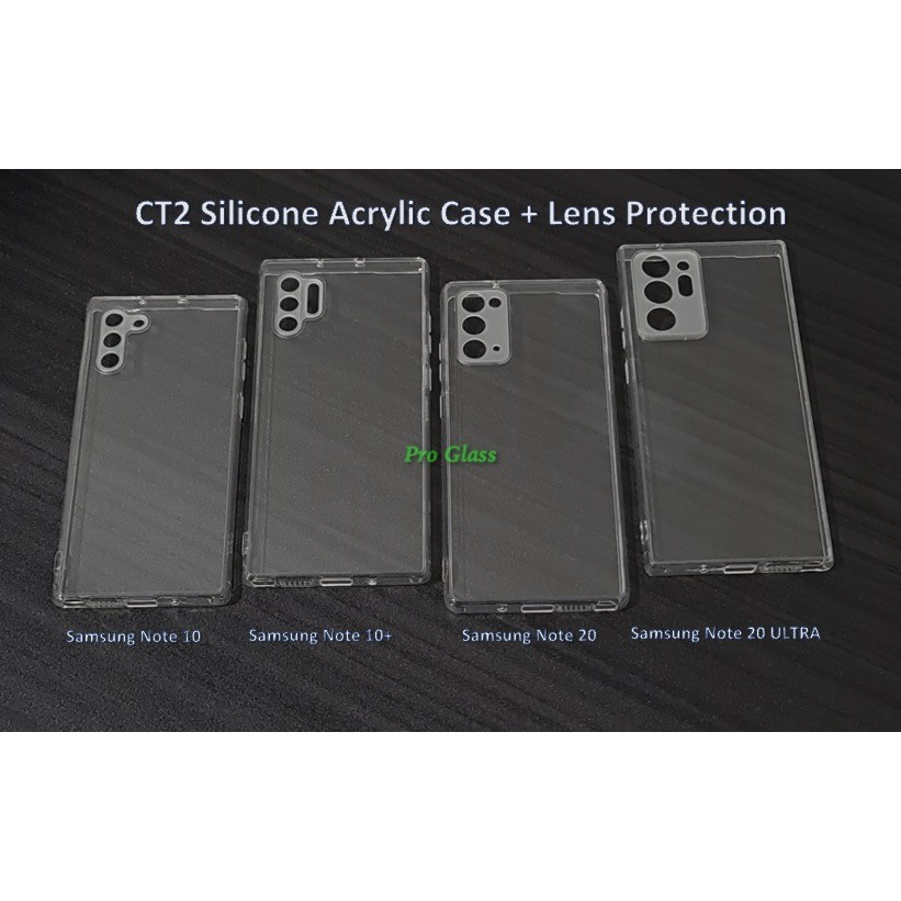 CT2 Samsung Note 10 / Note 10 PLUS / Note 20 / Note 20 ULTRA Silicone Acrylic Case Lens Protection